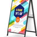 Relx A Frame Sign 24x36 Inch Outdoor, Heavy Duty Sandwich Board Signs, Double-Sided A Frames Sign Holder Business for Outside(Frame only).