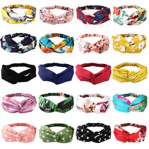 AHONEY 20 Pack Headbands, No Slip Fashion Head Bands / Wrap diademas para mujer de moda Boho Knotted Cross Elastic Twisted Floral Bandeau For Womens Girls
