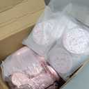 Wonderjune 24 Set Coquette Bow Party Favor Compact Mirror Pink Mini Hair Brush Organza Bag Inspirational Aesthetic Preppy Gift for Women Birthday Bridal Shower Bachelorette Wedding Party Gift