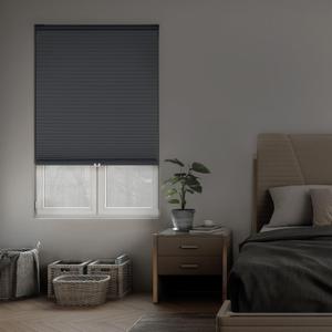DEZ FURNISHINGS Cordless 1.5" Blackout Cellular Shade, Energy Saver, 21.5" W x 36" H, Anchor Gray