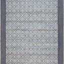 TOWN & COUNTRY TERRA Nalani Textured Diamond Hand-Knotted Flatwoven 100% Natural Jute Area Rug, Midnight Blue, 3'x5', 2'11" x 5'