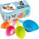 Pet Food Scoops Plastic Measuring Cups Set for Dog Cat and Bird Food (Random Color)