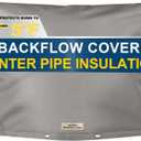 Backflow Preventer Cover Insulated (5F) - 36" W x 24" H Backflow Cover for Winter Pipe Freeze Protection - Sprinkler Covers for Outside, Double Wall Insulation Cover Grey (Gray)