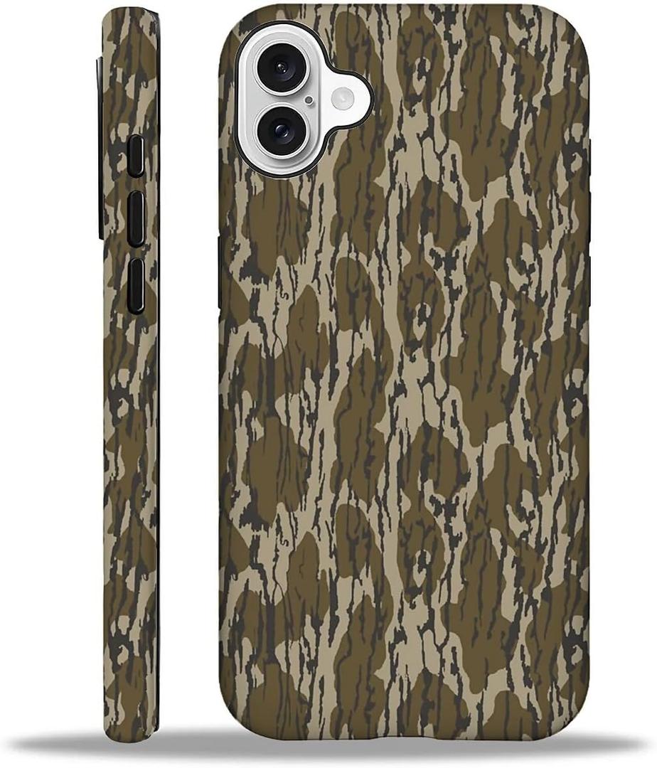 SmaMZ for iPhone 16 Plus Case, T2 Lands Camo Shockproof Rugged Cover Dual Layer Soft TPU Hard PC Bumper Case Design for iPhone 16 Plus