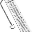 Inspirational Bookmark for Kids - Birthday Gift for Daughter, Stepdaughter, Teen Girls - Graduation, Back to School