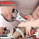 MAD SHARK Professional Heavy Duty Poultry Shears - Kitchen Shears for Spatchcocking Chicken and Meat Cutting, Multi-Purpose Kitchen Scissors for Food, Spring-loaded (Black)