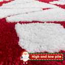 Christmas Decor Bathroom Rugs Red White Snow Bath Mats Non-Slip Bath Rug Absorbent Washable Shower Rug for BathtubIndoor, Kitchen, Toilet Decorations 20"x 32"