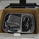 1.8L+0.5L Heated Lunch Box for Men, 80W Electric Lunch Box with Long-handled Utensils for Adults, 12V/24V/110V Lonchera Elctrica Porttil, Portable Food Warmer for Car/Truck/Office (Black)