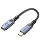 1ft/0.3M usb c to usb c Extension Cable Compatible with Thunderbolt 5, high Speed 80gbps Data Transfer,240w USB 5 Type C Male to Female Extension Cable 5A Fast Charging,8K/16K Video Display.