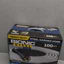 Bionic Steel PRO 100 Ft Garden Hose with Nozzle, Premium 304 Stainless Steel Metal Water Hose 100Ft Flexible Hose, Rust Proof, Lightweight, Heavy Duty, Crush Resistant Fittings, 500 PSI, 2025 Model