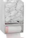 Vorshape Bag Saver - Extra Large 2 in 1 Plastic Bag Holder Storage, Durable Mesh Grocery Hanging Trash Dispenser Roll Organizer for Home Kitchen/Bathroom/Laundry, Multi-purpose for Daily (Light Grey)