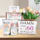 2 x 60th Birthday Gifts for Women, 60th Birhtday Gifts for Her, Women 60 Gifts, 60th Gift Baskets, Unique Funny 60th Birthday Ideas, 60 Years Old Gifts for Sister Friend Mom Wife Coworker Born in 1965