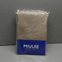 MIULEE Taupe Back Tab Blackout Curtains 72 Inches Long 2 Panels Set for Living Room Bedroom Privacy, Rod Pocket/Pinch Pleat Thermal Insulated Room Darkening Pleated Light Blocking Drapes