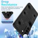 OOK Floral Case for Samsung Galaxy S22 Case, Cute Sunflower Floral Blooms Design Soft TPU Shockproof Protective for Women Girls Phone Cover - Black Flower