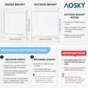 AOSKY 2 Inch Cordless Faux Wood Blind, 2" Slats Horizontal Window Shades | No Cord Wooden Blinds for Indoor Use, Privacy Protection for Bedroom, Child & Pet Safe, Smooth Operation, White, 33"W x 60"H 