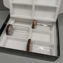 5 Set Glass Pantry Storage Jars with Acacia Airtight Lid - Thicken Glass Kitchen Canisters with 132 Pantry Labels - Clear Glass Food Storage Containers with Wood Lid for Tea,Sugar,Candy,Cookie,Pasta