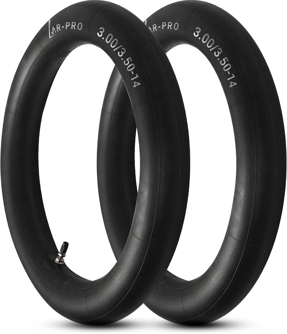 AR-PRO (2-Pack) 3.00/3.50-14 90/100-14 Dirt Bike Inner Tubes with TR4 Straight Valve, Replacement Heavy Duty Inner Tube for 3.50-14, 3.00-14, 90/100-14 Dirt Pit Bike Tires