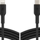 Belkin BoostCharge Fast Charging USB C to Lightning Cable 3.3ft/1M - MFi Certified 18W Power Delivery iPhone Charger Cord - Apple Charger USB C Cable - Fast Charging for iPhone 14, iPhone 13 - Black
