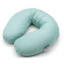 Edomi Buckwheat Hulls Neck Pillow, U Shaped Travel Pillow Portable Pillow Support for Neck Shoulder, for Side Back Stomach Sleeper with Washable Pillowcase (12x12 inch,Blue)