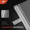 A-Premium Air Conditioning A/C Condenser Compatible with Ford F-250 F-350 F-450 Super Duty 2017-2024, V8 6.7L