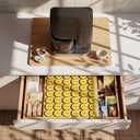SiliFine Bamboo Pod Holder Compatible with K Cup, 42 Pod Capacity Drawer Organizer, Expandable Coffee Capsules Storage for Tea Bags, Espresso Capsules, Home Office Kitchen Accessories