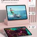 MoKo for iPad Air 11 Inch Case 7th/6th Generation M3/M2 2025/2024, iPad Air 5th/4th Gen 10.9" 2022/2020, Translucent Frosted Soft TPU Back Cover, Slim Protective Cover,Auto Wake/Sleep,Light Pink