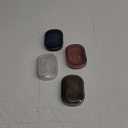 Kigley 4 Pcs Hair Tie Container Small Portable Travel Cotton Swab Holder Flosser Dispenser with Lid Plastic Box Storage Containers for Small Items, 3.94 x 2.76 Inch(Pink, Blue, White, Gray)