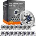 INCX 4.6 inch Solar Lights Outdoor Waterproof, 16 Pack Solar Light for Outside, Garden Lights Landscape Lighting for Patio Pathway Lawn Yard Deck Driveway Walkway, Cold White