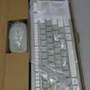 Wireless Keyboard and Mouse Combo, Full-Sized Wireless Keyboard and Adjustable DPI Mouse, 2.4GHz USB Receiver, Silent Keyboard and Mouse for PC, Windows, MAC, Desktop, Laptop (Avocado Green)
