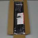 Standard Decorative Window Curtain Rods 30 to 116 Inch,5/8 Inch Diameter Small Curtain Rod Set, Heavy Duty Drapery Rods with Brackets-Black