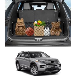 Karltys Envelope Style Cargo Net for 2020-2025 2026 Ford Explorer, Heavy Duty Rear Trunk Mesh Cargo Net for Explorer Accessories, Elastic Nylon Mesh Storage Netting Organizer