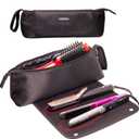 ANGENIL Hair Iron Tools Travel Bag with Heat Resistant Mat, for Curling Iron Wand, Flat Irons, Thermal Brush, Hair Dryer, 2 in 1 Portable Hot Tool Mat Hair Accessories Organizer for Women (Black)