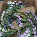 6 FT Farmhouse Spring Garland Country Summer Garlands for Decoration Rustic Spring Floral Garland with White Sunflower Wildflower Vine for Mantle Tabletop Centerpiece Stairs Railing Decorations