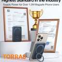 TORRAS 5,000mAh Magnetic Portable Charger Power Bank with Stand, Fast Charging Slim Thin Compact Wireless Battery Pack for iPhone 15/15 Pro/15 Pro Max/14/13/12/ Samsung Galaxy S24 Ultra, Black