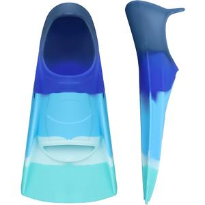 Gintenco Swim Fins, Kids Swim Training Fins for Lap Swimming, Travel Size Flippers with Mesh Bag, Silicone Swimming Fins for Kids Teens Adults Women Men (S(KIDS 2-3/ US Women 3-5), CH02)