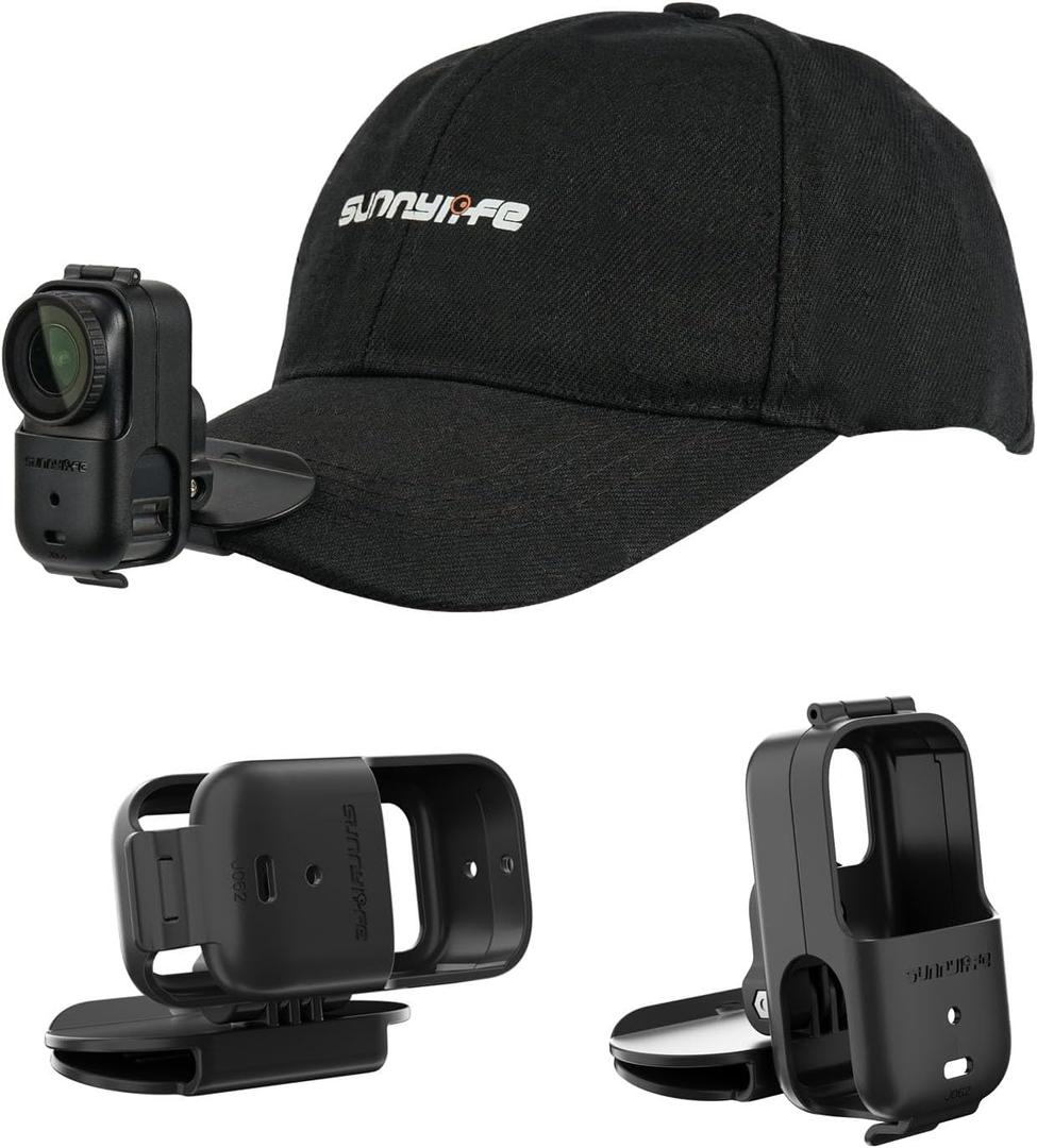 Baseball Hat Clip Mount for DJI Osmo Nano Accessories, 360 Rotation Baseball Cap Clamp Quick Release Mount for DJI Osmo Nano
