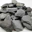 Voulosimi Natural Slate Rocks PH Neutral Stone Perfect Rocks for Aquariums, Landscaping Model,Tank Decoration,Amphibian Enclosures (3.5 LB, 5-7 inch)