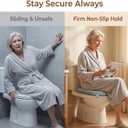 Waterproof Toilet Seat Cushion, 2026 New Toilet Seat Cover Pads - Soft Reusable EVA Cushion with Non-Slip Velcro. Universal, Washable & Portable for Home, Travel, Seniors Comfort. (Gray 2psc)