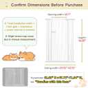 Lumizone Extra Tall Cat Gate 61.02" High 29.92"-42.51" Wide Pet Gate White | Dog Gate for Doorway Hallway Stairs Pressure Mounted Extra Wide 1.37" Gap No Drilling Auto-Close One-Handed Operation