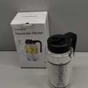 Borosilicate Glass Pitcher with Lid, 64 oz Mason Jar Pitcher Pour Spout Lid Airtight Leak-proof, Sun Tea Glass Jar for Outside, Breastmilk, Cold Brew, Coffee and Iced Tea (Black)