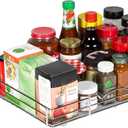 Pull-Out Cabinet Spice Rack Organizer - Slim Slide-Out Storage for Spices, Bottles & Jars, Premium Heavy-Duty Steel, Easy Install for Narrow Kitchen Cabinet - 16 W x 10 D x 2 H, Chrome