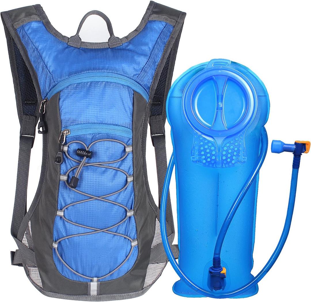 Unigear Hydration Pack Backpack with 70 oz 2L Water Bladder for Running, Hiking, Cycling, Climbing, Camping, Biking (Blue)