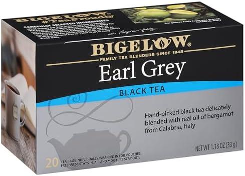 Pack Of 6 Bigelow Tea Earl Grey Black Tea, Caffeinated Tea, 20 Total Tea Bags (Pack of 1), EXP Jul/2028