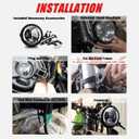 7 inch LED Round Motorcycle Headlight DOT Approved with Housing Bucket Turning Signals DRL Mount Bracket Projector Hi/Low Beam 7" Headlight for H-arley Davidson dyna Honda Suzuki Yamaha