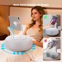 AboveTEK Kindle Pillow Stand, Magnetic iPad Holder for Bed with Snack Bowl, 360 Adjustable Soft Tablet Lap Pillow for Reading, Compatible with Kindle, Tablet, Phone, Ideal Cozy Gift for Family(Gray)
