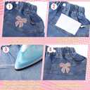 Daifunli 12 Pieces Bow Knot Rhinestone Patches Sparkling Crystal Appliques Iron Sew on for Jeans Jackets Bags Backpacks Hats Shoes Clothes Decorations Crafts(Pink)