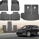 Floor Mats for 2020-2026 Cadillac XT6 6 Seats, Custom Fit TPE Liners | All Weather Floor Liners Fit Cadillac XT6 Heavy Duty Car Mats 3 Row & Trunk with Backrest Mat Accessories Odorless Anti Slip