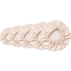 5-Pack Organic Bowl Cover Stretchable Reusable Linen Lids Food Storage Bowl Covers for Leftovers | 100% Cotton Cloth Machine Washable (S,M,L,XL,XXL)