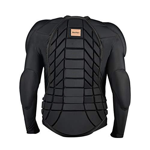 BenKen Men's Women's Professional Anti-Collision Sports Shirts Motorcycle Protective Jacket Full Body Armor Protector Back Protector for Skateboarding Skating Snowboarding Cycling, L