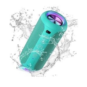 Ortizan Portable Bluetooth Speakers, IPX7 Waterproof Wireless Speaker with 24W Loud Stereo Sound, Outdoor Speaker with Bluetooth 5.3, Deep Bass, RGB Lights, Dual Pairing, 30H Playtime for Home